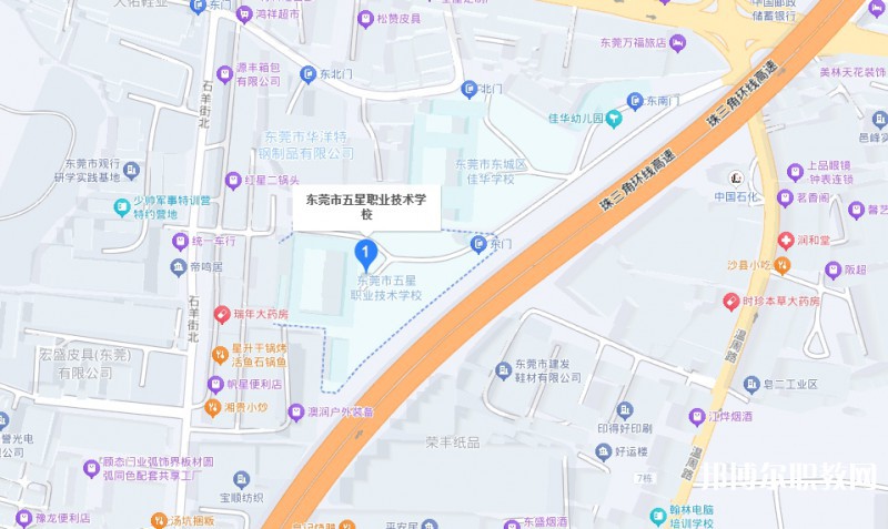 東莞市五星職業(yè)技術(shù)學(xué)校地址，乘車(chē)路線